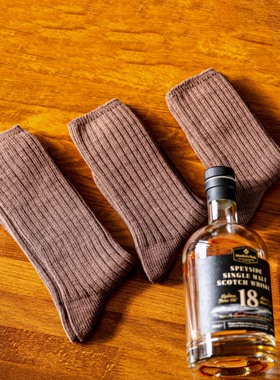 BeeffSocks男女情侣 “水洗感”堆积粗针粗线针织棉质长袜中筒袜