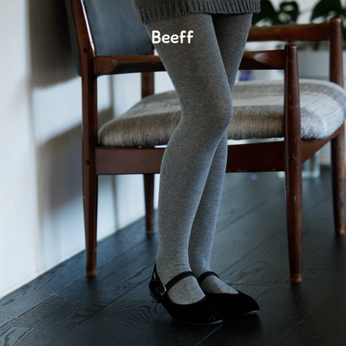Beeff“烟灰色”平纹连裤袜无骨