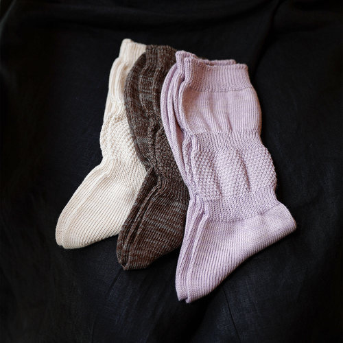 BEEFF“葫芦袜”棉制粗针堆堆袜
