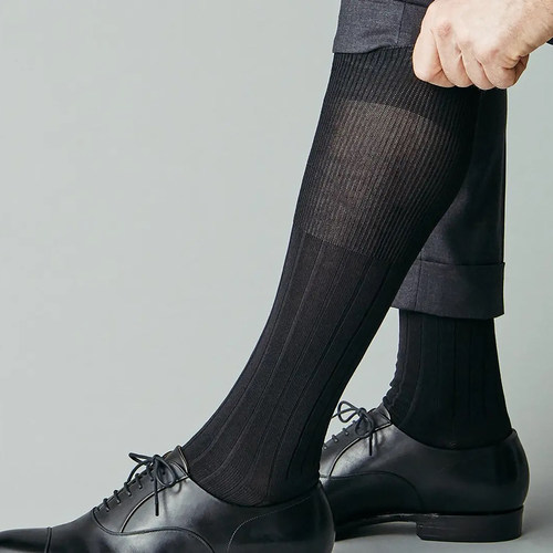 Beeff传统西式正装袜埃及丝光棉