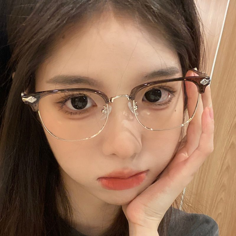 复古ins风眼镜框近视女可配度数