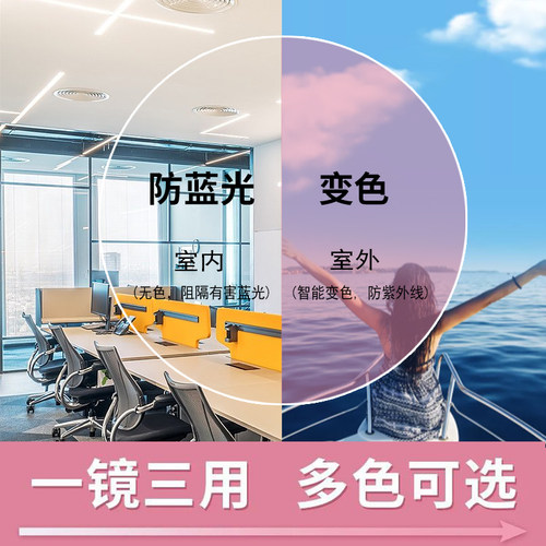 防紫外线变色镜片感光非球面