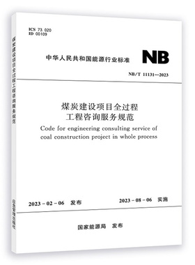 NB/T 11131-2023煤炭建设项目全过程工程咨询服务规范 应急管理出版社
