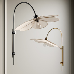 现代简约白色花朵壁灯