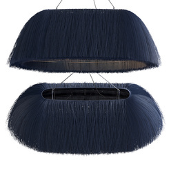 现代轻奢墨蓝流苏餐厅客厅吊灯