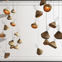 创意简约棕色酒店大堂宴会厅吊灯