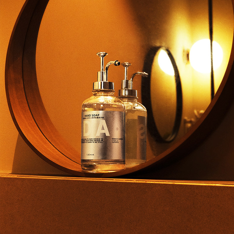 idemak原创家用烟木香氛抗菌洗手液瓶子高颜值伴手礼温和不伤手