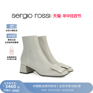 sr1系列方头中跟短靴 女鞋 Rossi Sergio