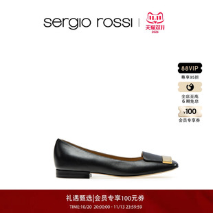 Sergio Rossi/ SR1 Ballerina系列羊皮芭蕾平底鞋单鞋日常出勤FP