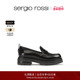 皮鞋 Sergio JOAN系列黑色简约百搭平底乐福鞋 Rossi SR女鞋