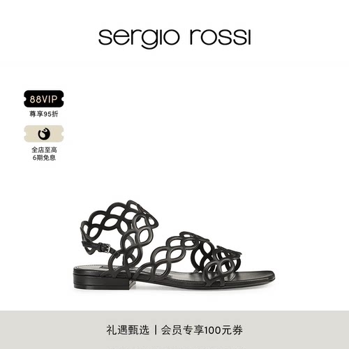 Sergio Rossi/SR女鞋SR MERMAID美人鱼系列平底凉鞋