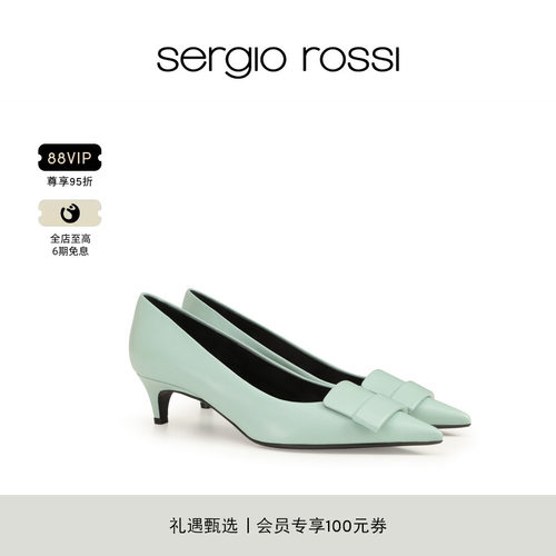 Sergio Rossi/SR女鞋 SR1系列简约细跟猫跟高跟鞋