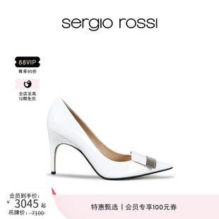 Sergio Rossi SR女鞋 SR1系列金属饰片高跟鞋
