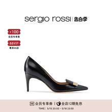 【520礼物】Sergio Rossi/SR女鞋sr1系列经典款金属饰片高跟鞋