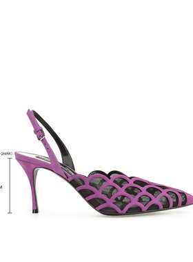 Sergio Rossi SR MERMAID系列 尖头镂空设计高跟鞋凉鞋