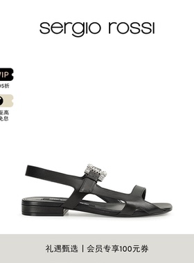 Sergio RossiSergio Rossi/SR女鞋SR TWENTY BUCKLE系列平底凉鞋