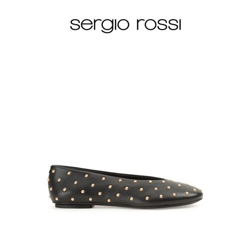 Sergio Rossi/SR女鞋 SR ARC系列浅口圆头休闲平底单鞋