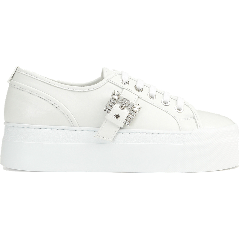 Sergio Rossi/SR女鞋SR TWENTY BUCKLE系列小白鞋休闲鞋板鞋单鞋