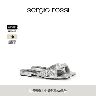 Rossi 拖鞋 SR女鞋 AKIDA系列亮面平底凉鞋 Sergio