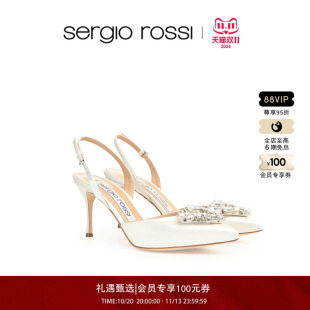 Sergio Rossi/SR女鞋 GODIVA PRECIOUS BRIDAL系列水晶扣高跟鞋FP