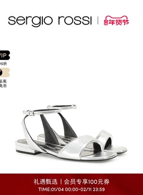 Sergio Rossi/SR女鞋SR SPONGY系列方头平底凉鞋