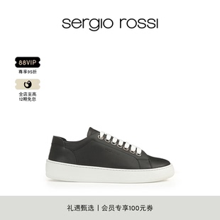 礼物 Sergio 板鞋 ADDICT系列黑色简约皮质休闲鞋 Rossi SR1