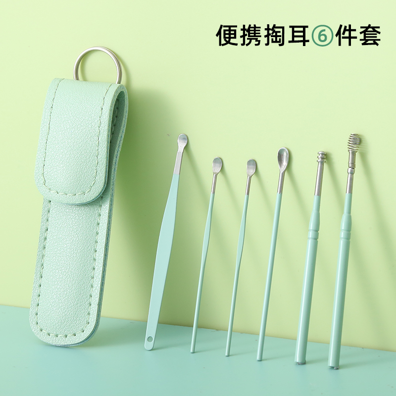 6件套挖耳勺套装不锈钢