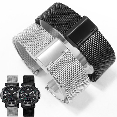 适配卡西欧精钢手表带PRW-6600PRG-600YB-650男款不锈钢配件24mm