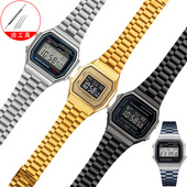 AE1200 218H 适配卡西欧小金表LA680 F91W F84小方块精钢手表带