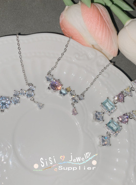 SIsiオリジナル日系星系项坠 镀18k狮子座流星雨精工微镶锆锁骨链