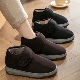 防滑加厚老年保暖鞋 男士 女冬季 男冬中老年手工棉拖鞋 加绒老人棉鞋
