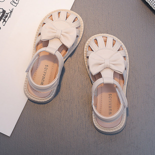 夏季 2023新款 女宝真皮软底包头女童凉鞋 夏款 子 女童鞋 鞋 儿童公主鞋