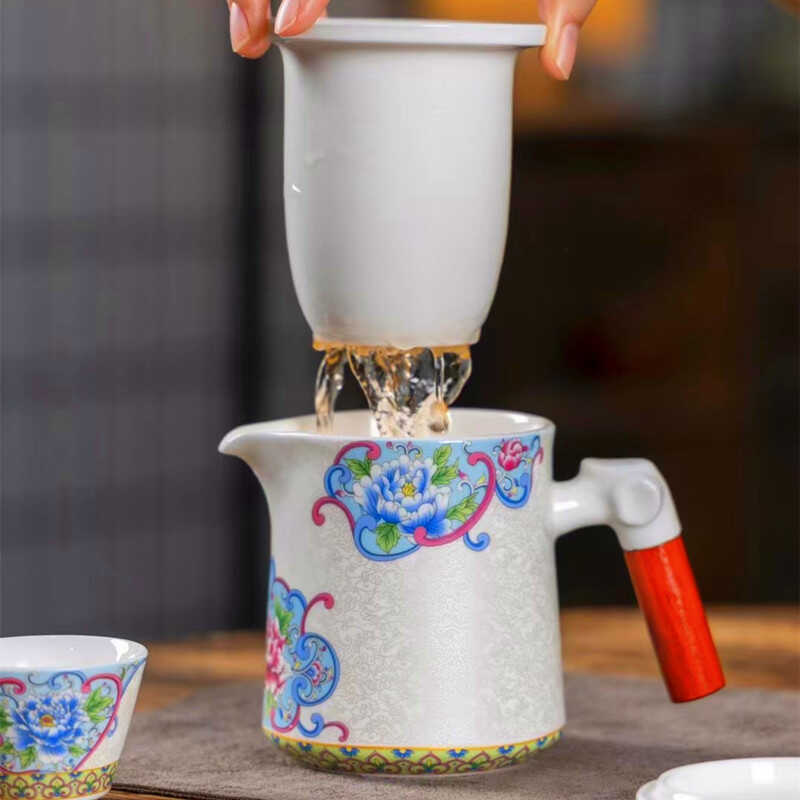 卉泥沁旅行茶具一壶四杯便携礼品