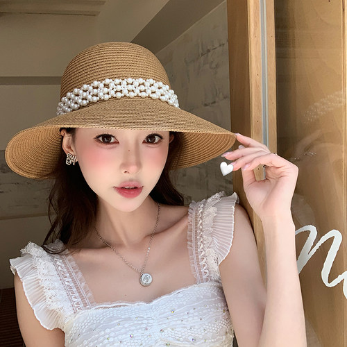 潮畔遮阳出游甜美可爱女春夏秋