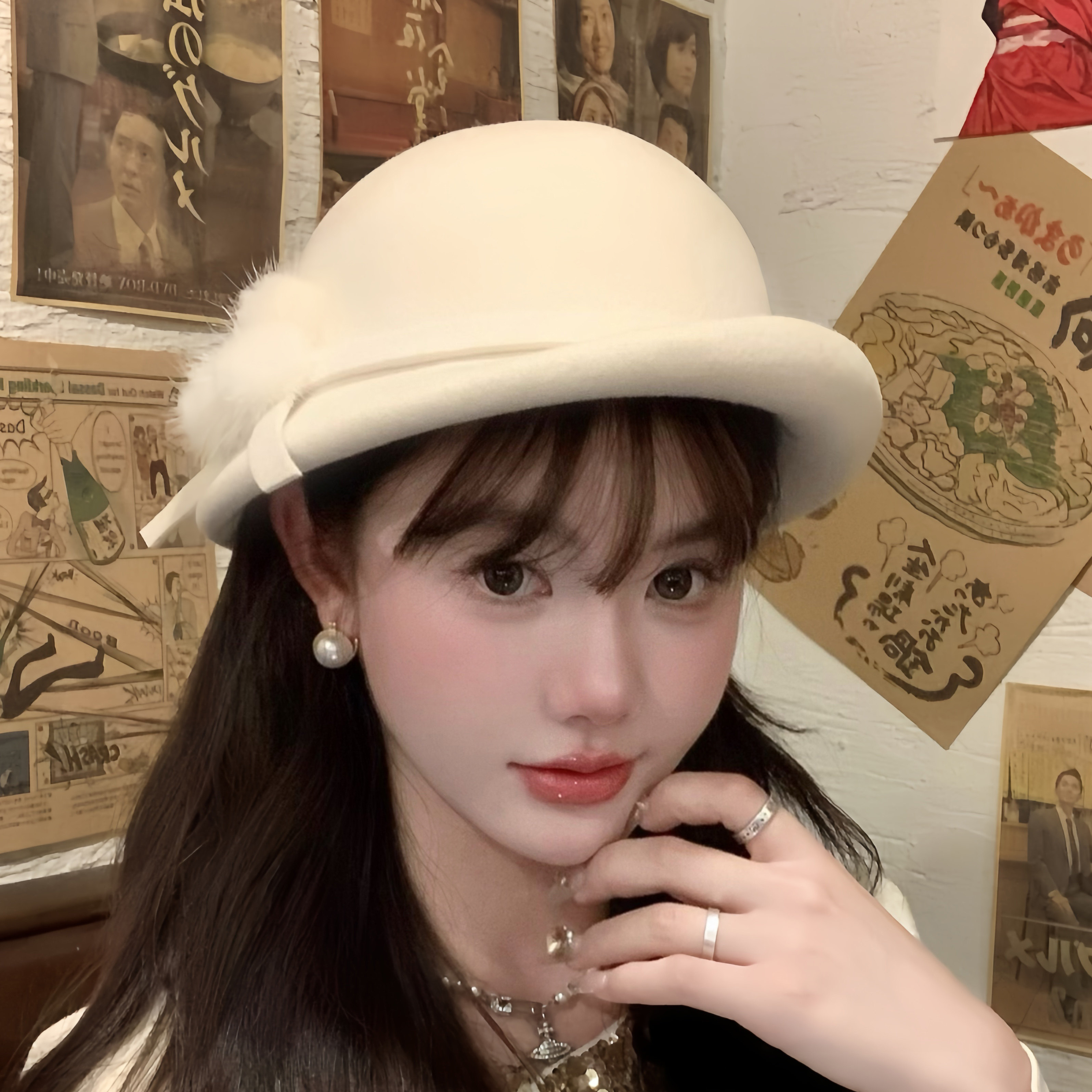 2025秋冬新款羊毛贝雷帽女蝴蝶结显脸小八角帽气质百搭千金风礼帽,服饰配件/皮带/帽子/围巾,帽子,淘宝优惠券,粉丝福利购,淘宝优惠卷