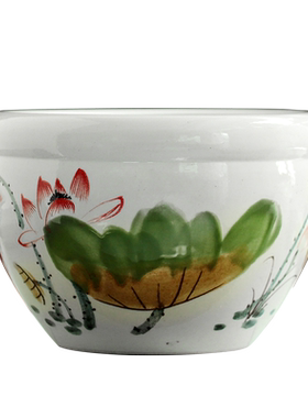 客厅摆件桌面风水陶瓷鱼缸