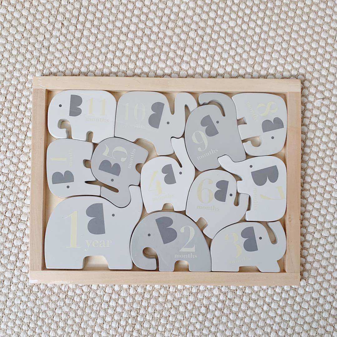 幼儿童立体拼图益智数字大象叠叠乐宝宝早教开发智力拼装玩具1岁