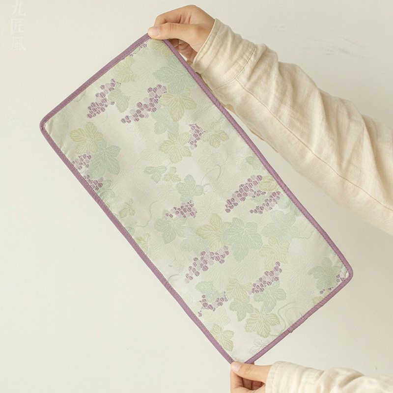 织棉葡萄茶席中式布艺茶桌隔热子家用功夫茶具茶道配件干泡席