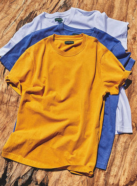 J.crew always复刻复古咔叽超越RRL经典重磅厚短袖T恤体恤男Jcrew