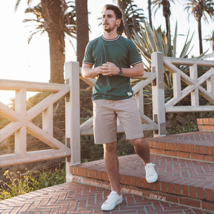 百慕大短裤 J.crew 棉弹力复古休闲商务9英寸膝上款 夏款 Jcrew男士