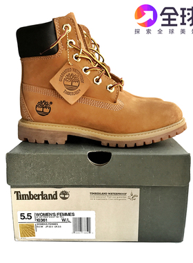 现货Timberland添柏岚10361女版10061黄靴鞋情侣踢不烂美国正品