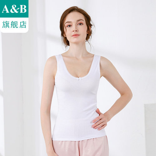 ab内衣百搭打底吊带全棉罗纹