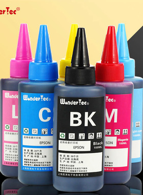 wondertec适用爱普生墨盒R270 R290 R390连供墨水PX50 PX650 PX50 RX580 RX595 RX680 RX510 RX560打印机墨水