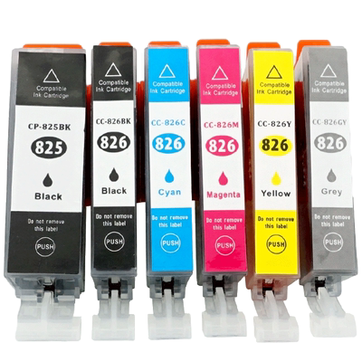 Won适用佳能打印机IP4880 IP4980 MG5280 MG5180 MG8180墨水盒825BK 826BK 826C 826M 826Y 826GY墨盒 5色6色