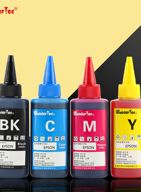 wondertec适用爱普生打印机墨盒ME350黑色墨水620F ME330填充墨水Epson 600F ME30 ME300 ME1100连供墨水四色