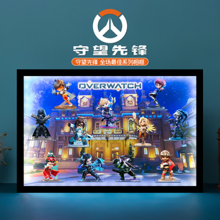 适用POPMART泡泡玛特守望先锋全场盲盒手办桌面壁挂展示盒礼品