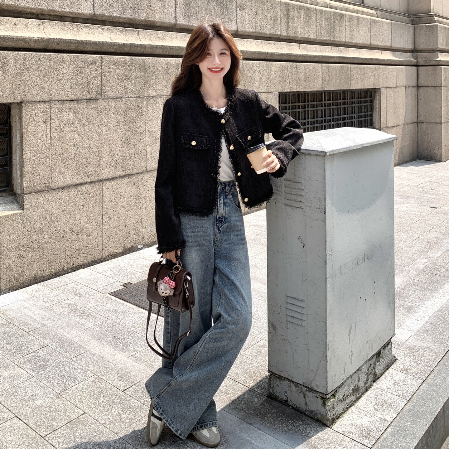 黑色气质时尚流苏小香风外套女2025春秋季新款法式超好看显瘦上衣,女装短外套,浙宝157（原165A）