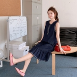 刺绣牛仔无袖背心连衣裙女2025夏季新款高级感复古时尚显瘦a字裙，女装连衣裙，浙宝157（原165A）