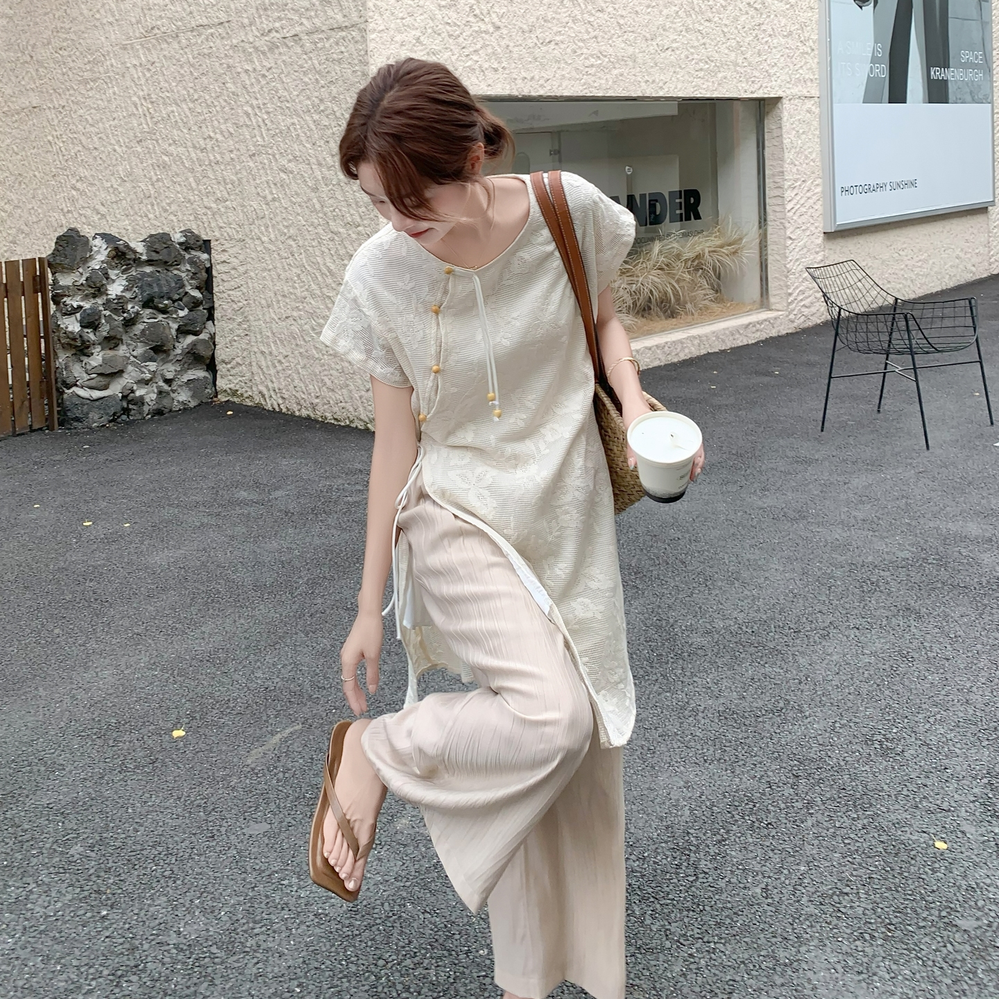 【数据好！现货】新中式设计感上衣裤子套装 157-1075-P155K228