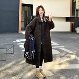 【现货】翻领皮毛一体羊羔毛外套157-3313-P235K348，女装毛呢外套，浙宝157（原165A）